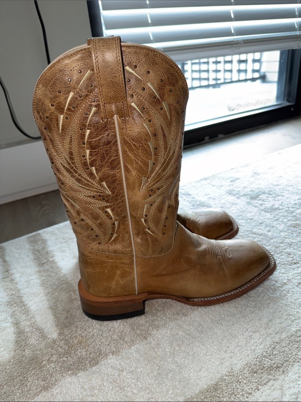 Shyanne Honey Tan Leather Western Boots